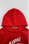 Z590 Large supply of red sweater design hooded patch LOGO sweater garment factory 