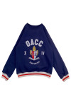 Z592 Customize royal blue pullover sweater Order sweater with embroidered LOGO for group activities Sweater specialty store