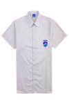 R364 Custom-made white short-sleeved shirt design left breast pocket embroidered LOGO shirt factory 