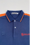 P1483 Manufacture Royal Blue Short Sleeve Polo Shirt Order Shirt Side Contrast Color 3 Button Design Horizontal Button Button Men's Polo Shirt Supplier