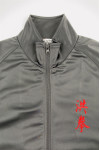 J990 Custom-made black windbreaker jacket with enterprise collar design Kung Fu windbreaker jacket 100% Polyester golden velvet 