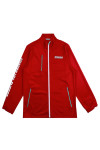 J993 Tailor-made red windbreaker jacket design business collar windbreaker jacket sports windbreaker printed LOGO contrast color zipper pocket Radio Television Hong Kong