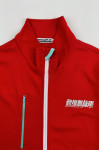 J993 Tailor-made red windbreaker jacket design business collar windbreaker jacket sports windbreaker printed LOGO contrast color zipper pocket Radio Television Hong Kong
