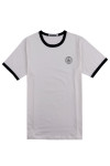 T1099 A large number of custom-made round-neck short-sleeved T-shirts, custom-made contrast color cuffs, white T-shirt specialty store