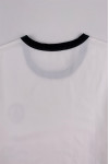 T1099 A large number of custom-made round-neck short-sleeved T-shirts, custom-made contrast color cuffs, white T-shirt specialty store