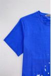 T1101 Order Blue Short Sleeve T-Shirt Custom Round Neck Straight Sleeves Selling T-Shirts T-shirt Supplier
