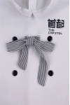 KI113 Order Chef Suits Fashion Design Double Breasted Ribbon Design Striped Apron Apron Specialty Store 