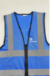 D376 Order online blue industrial vest jacket design print LOGO engineering jacket reflective strip industrial uniform