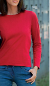 Gildan 100% Ring Spun Cotton Preshrunk Ersey Knit 76400L Customized Ladies Long Sleeve T-shirt