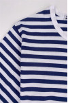T1109   Customized blue and white horizontal bar crewneck T-shirt design men's summer group T-shirt breathable comfortable refreshing exquisite car line expansion activities public welfare activities 