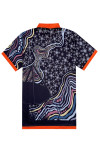 P1513   Fashion Design Full Body Printed Polo Shirt Custom Orange Polo Collar Three Buttons Dye Sublimation Polo Shirt JATU Uniform Company 