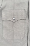 D385   Design Solid Color Gray Ladies Industrial Uniform Custom Slim Waist Industrial Uniform Two Pockets on Chest Design Industrial Uniform Center 