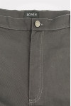 H272  Personally designed denim men's slanted pants Custom-made blue and gray slanted pants with embroidered logo Retail industry Slanted pants design company 