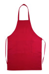AP202  Custom-made rose red halter neck apron with back tie, design and printing, really thin logo, bag design, custom-made apron, restaurant apron, apron manufacturing factory 