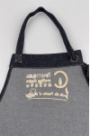 AP204  Design Denim Halter Neck Apron Custom Gold Embroidered Logo Pouch Design Apron Custom Restaurant Apron Apron Manufacturing Factory 