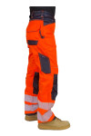 Autumn and winter reflective warning pants sanitation night work pants fluorescent overalls men's loose pants   H279