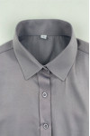 R383  Design Solid Gray Waist-Slimming Shirt Customized Professional Suit Matching Shirt Company Uniform Team Uniform Shirt Specialty Store 