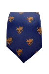 TI178  Design embroidered logo tie custom royal blue tie tie manufacturer 