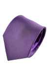 TI179  Customized purple solid color tie design embroidered logo tie wedding party tie manufacturer 