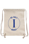 DWG026  Order Beige Canvas Bag Design Blue Printed Logo Rope Bag Event Hong Kong University of Science and Technology UG HALL Suyou Bag Rope Bag Manufacturer 