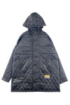 J1026  Customized mid-length black diamond quilted jacket