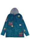 J1031 Order online for corduroy checkered velvet jacket