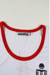 VT255  Order contrasting color round neck vest T-shirt, dragon boat vest T-shirt, side contrast patch, running vest T-shirt