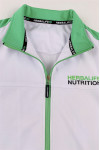 J1035 Customized white and green turtleneck windbreaker, health food, health consultant windbreaker, printed LOGO