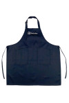 AP211 Customized black halter neck apron, electrical appliance sales apron, double side pockets, embroidered LOGO 