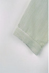 R403 Order online for three-quarter sleeve shirt, men's green thin striped shirt, V-neck shirt, arc bottom, short front and long back design