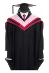 DA457 Order NTU Graduation Gown School for National Institute of Education Lustrous-Light-Cerise-edged-with-Red shawl 