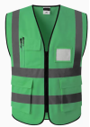 SKWK186 knitted fabrics, reflective vests, multi-pockets, construction vests, traffic reflective clothing