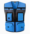SKWK191 road traffic breathable vest construction patrol reflective clothing printing multi-pocket safety clothing