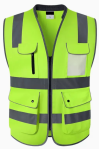 SKWK199 Reflective vest, traffic and road administration, safety protection vest, construction site multi-functional fluorescent vest