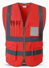 SKWK208 reflective vest net construction multi-pocket safety clothes sanitation traffic riding vest