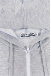 Z643 Supply floral gray long-sleeved sweatshirt outer hooded sweatshirt style design contrasting zipper active sweatshirt jacket