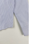 R425 Designed long-sleeved work shirt Blue striped shirt Left front chest pocket design Customized long-sleeved shirt