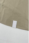 R426 Personally designed khaki long-sleeved shirt, half-cut shirt placket, rounded hem, fashionable shirt