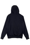 Z663 Order online for customized black sweatshirt jacket, metal zipper sweatshirt jacket, hooded sweatshirt jacket, patchwork fabric 