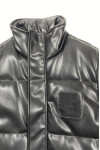 J1056 Mass customization of PU imitation leather quilted vest jacket, glossy vest jacket, double side pockets, turtleneck vest jacket 