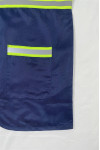 D430 Customized royal blue vest jacket with reflective tape design, open zipper industrial uniform jacket, volunteer group vest jacket, architecture interior design