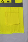 D432  Large quantities of customized reflective vest jackets Fluorescent yellow industrial uniforms Velcro pocket flap design Exterior wall maintenance work clothes