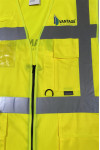 D432  Large quantities of customized reflective vest jackets Fluorescent yellow industrial uniforms Velcro pocket flap design Exterior wall maintenance work clothes