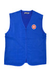 V219 Customized blue zipper vest jacket with design and printed logo vest jacket supplier sporting goods store emergency response vest production factory 