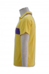 P176 yellow and purple polo shirt