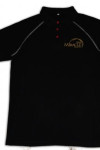 P168 company black polo shirt