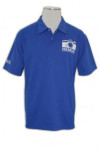 P140 blue embroidery polo-t