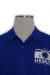P140 blue embroidery polo-t