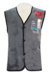 V115 A Large Number Of Customized Buttons And Silk-Printed LOGO Gray  Vest Jacket 