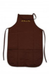 AP008 Customized Embroidery Uniforms Wholesale Blank Brown Aprons